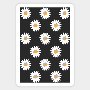 black slate camel daisy flower floral pattern Sticker